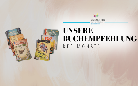 Teaserbild Buchempfehlung mit symbolischen Beispielbilder von Büchern